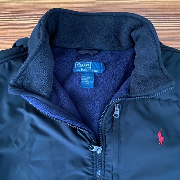 Men's Ralph Lauren Fleece jacket with fold away hood - Picture 3 of 5